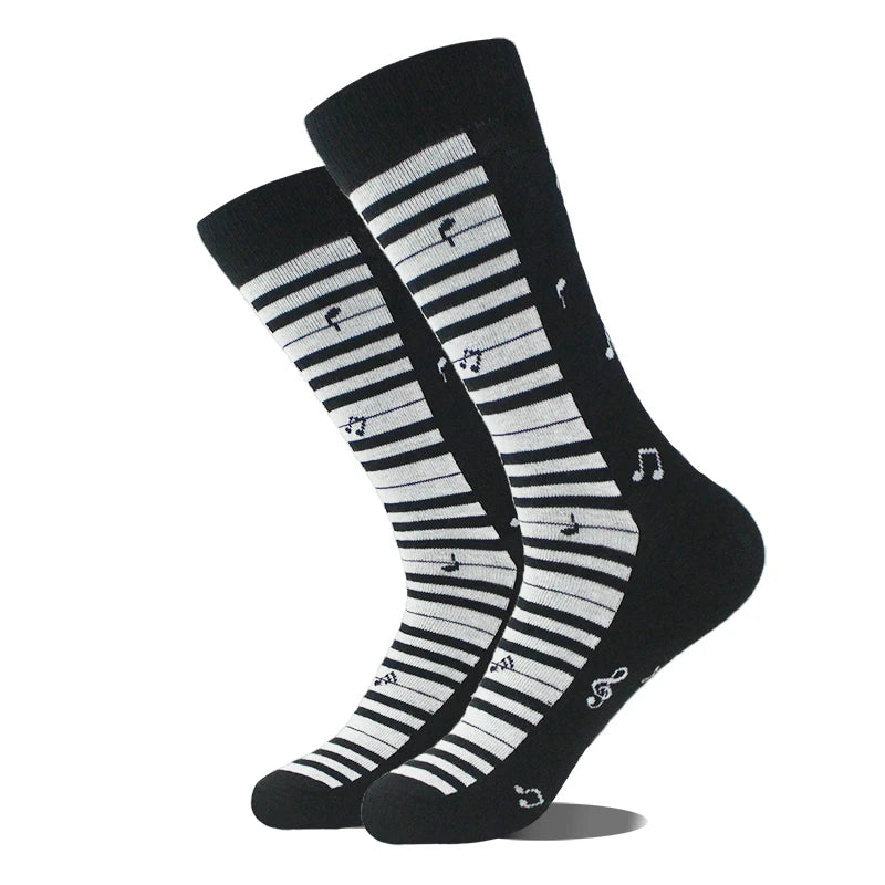 Noxwear - Cotton Happy Funny Socks Men Alien Planet Shark Crazy Design Sokken Unisex Novelty Dinosaur Crew Skateboard Calcetines Hombre