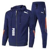 Noxwear-Men's Spring Autumn Tracksuit Set Long Sleeve Hoodie And Joggers 2-Piece Fitness Running Sportswear Casual Clothing