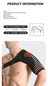 Noxwear - Shoulder Support Brace for Men Women Shoulder Support Orthopedic Sleeve Wrap Rotator Cuff Tendonitis Fits Right & Left Shoulder