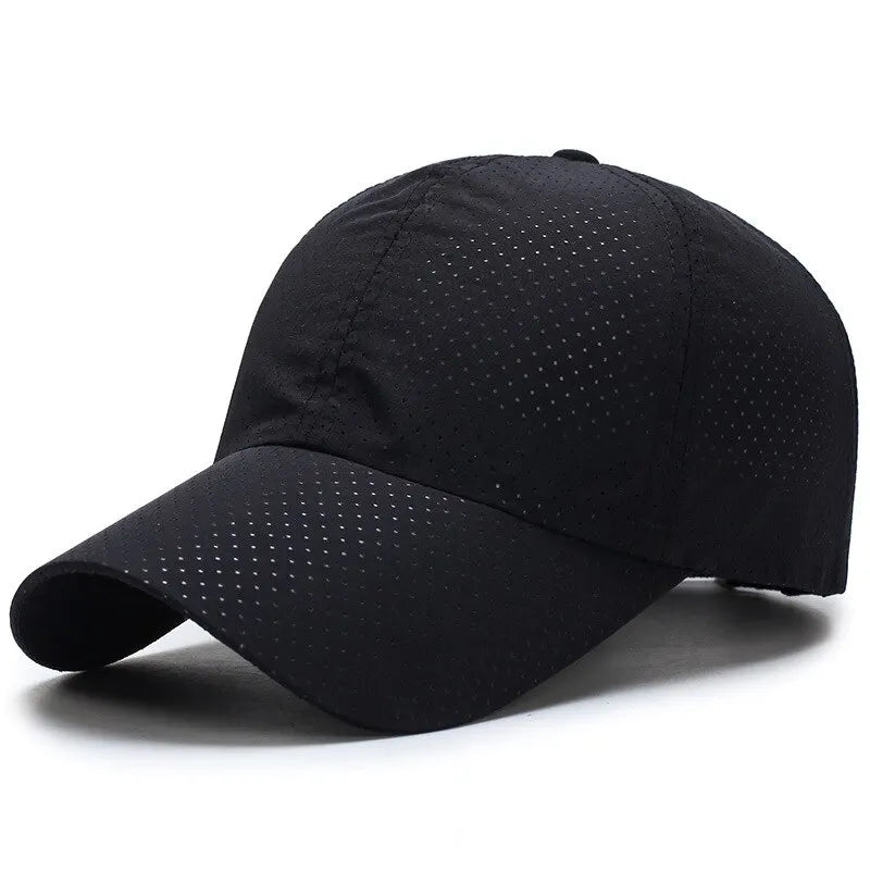 Noxwear - Hat Men Spring Summer Solid Color Mesh Cap Baseball Cap Women Autumn Korean Edition Sunscreen Hat Mesh Breathable Peaked Cap