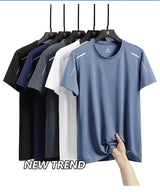 Noxwear - CHRLCK Men's Running Quick Drying T-shirts Breathable Hiking Fishing Tees Soft Elasticity Outdoor Sports Short Shirt Summer