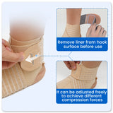 Noxwear - VELPEAU Ankle Compression Sleeve for Achilles Tendinitis and Plantar Fasciitis, Adjustable Ankle Support Universal for Both Feet