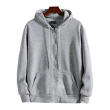 Noxwear-Zipper Hoodies Autumn Winter Men's New Long Sleeve Hooded Sweatshirt Fashion Casual Male Outfit Sportwear Loose Fit Clothes