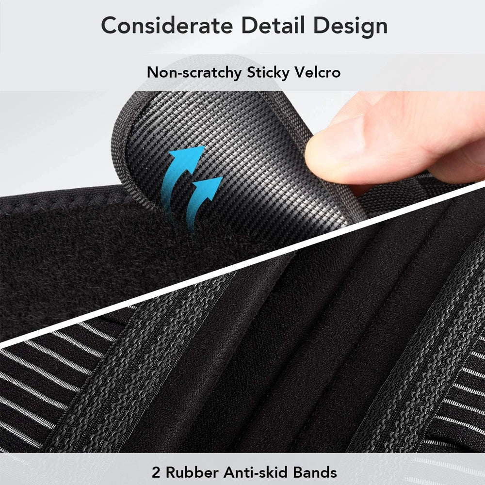 Noxwear - Lower Back Brace with 6 Stays Anti-skid Orthopedic Lumbar Support Breathable Waist Support Belt for Men Women Gym Pain Relief