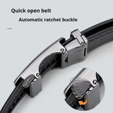Noxwear - OYIFAN Men Belt Genuine Leather Belt for men Automatic belts Adjustable waistband Business belts 허리띠