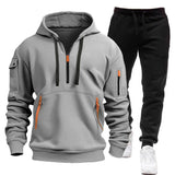 Noxwear-Sweatshirt set for autumn and winter outdoor sports and fitness trend hooded sweatshirt casual pants set