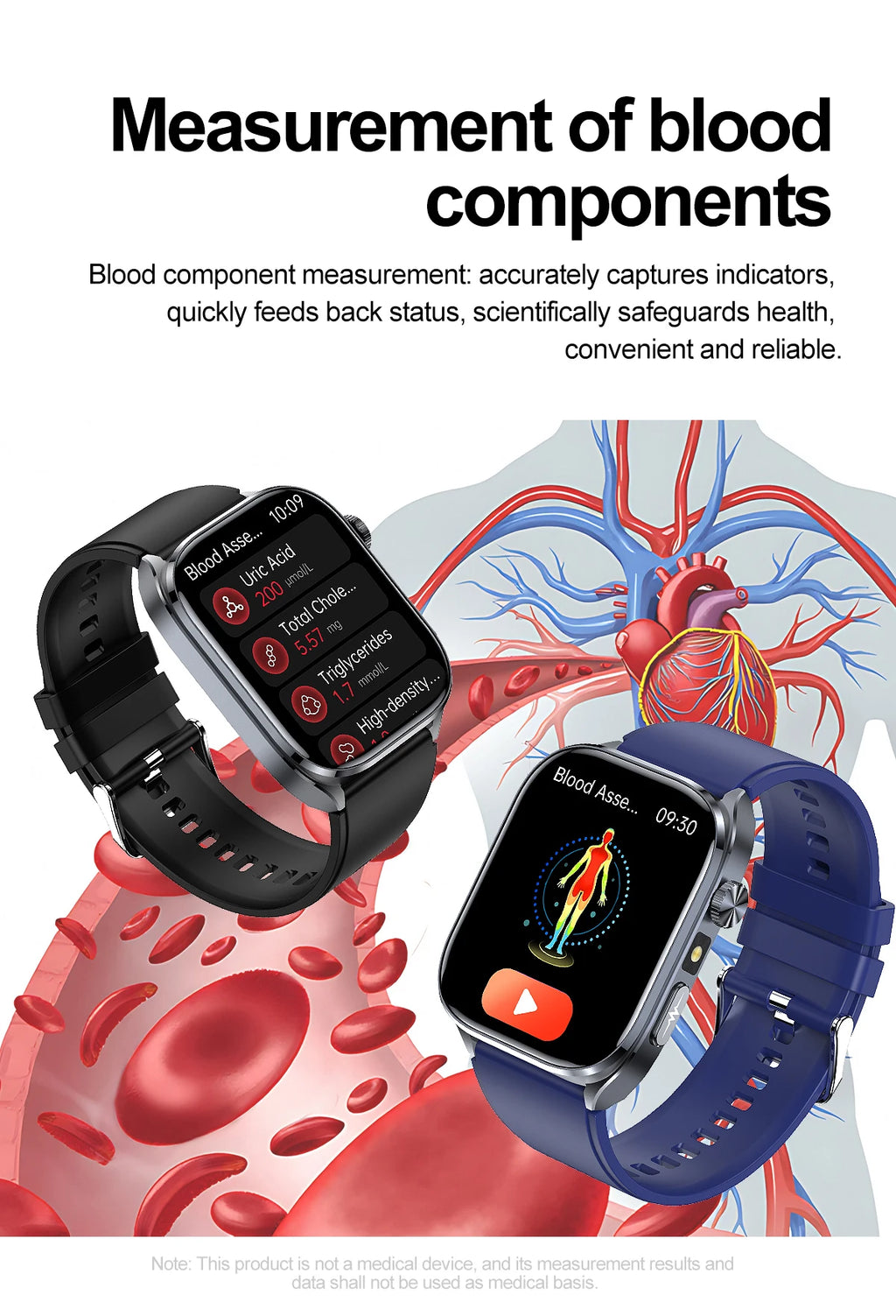 Noxwear - 2025 New Accurate ECG Smart Watch Heart Health Analysis Blood analysis Blood Lipid Blood Pressure BT call Smart Watches For Men