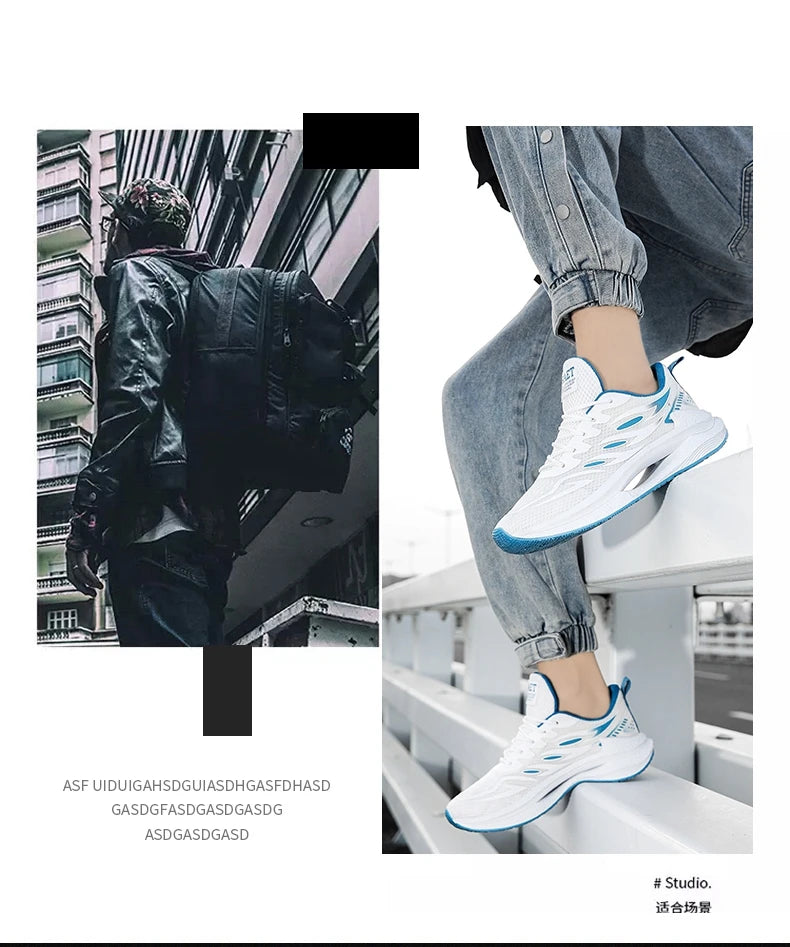 Noxwear - Men's Breathable Sports Shoes Spring New Mesh Casual Fashion Versatile Trendy Men's Shoes Summer Running Shoes Suitable for Outdoor Sports