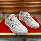 Noxwear - European New Shoes for Men Genuine Leather Casual Shoes Trend Print Flats Skateboard Shoes Youth Street Sneakers