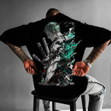 Noxwear - Zoro Anime Men's Women's Short Sleeve T-shirts New Summer Cotton Streetwear Casual Tops Graphic Tee Oversized Y2k Clothes