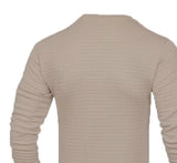 Noxwear - Men's coat fashion small check Waffle youth round neck jacquard check hoodie