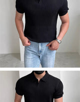 Noxwear - Summer Sports And Leisure Slim Fit T-Shirt Fashionable Men's Golf Polo Shirt Open Neck Breathable Quick Drying Short Sleeved Top