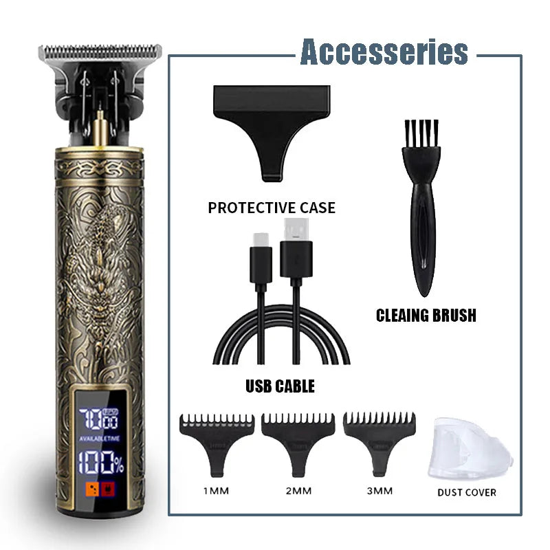 Noxwear - T9 Professional Hair Clipper/Accessories for Men | USB Fast Charging | Beard/Body/Hair Trimmer | Precision Electric Shaver