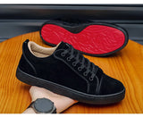 Noxwear - Autumn New Shoes for Men Suede Leather Casual Shoes Fashion Flat Skateboard Shoes Youth Cool Sneaker