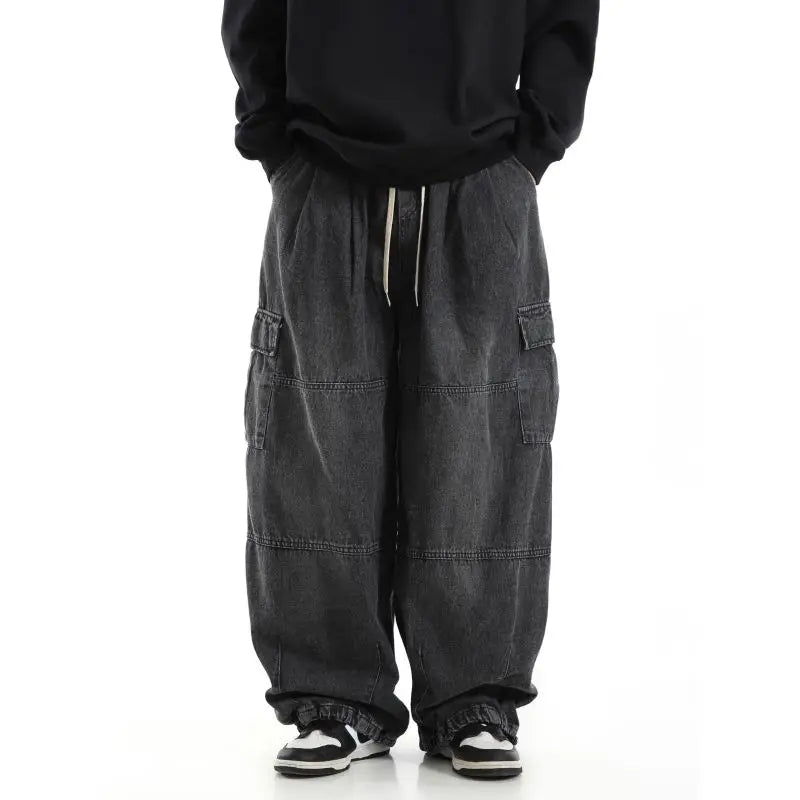 Noxwear - Black Baggy Cargo Jeans