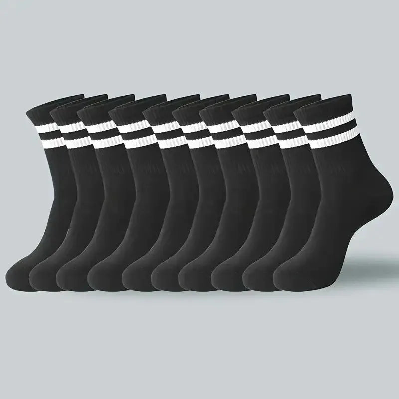 Noxwear - Breathable Striped Casual Socks – 10/20 Pack