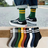 Noxwear - 10/5/3pairs Breathable Con Sports Stockings Men Bamboo Fiber Autumn and Winter Men Socks Sweat Absorption Deodorant.