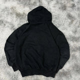 Noxwear Anime Hoodies featuring a black oversized design with soft fabric texture and marbled hood pattern for bold streetwear style.