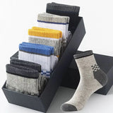 Noxwear - 10/5/3pairs Breathable Con Sports Stockings Men Bamboo Fiber Autumn and Winter Men Socks Sweat Absorption Deodorant.