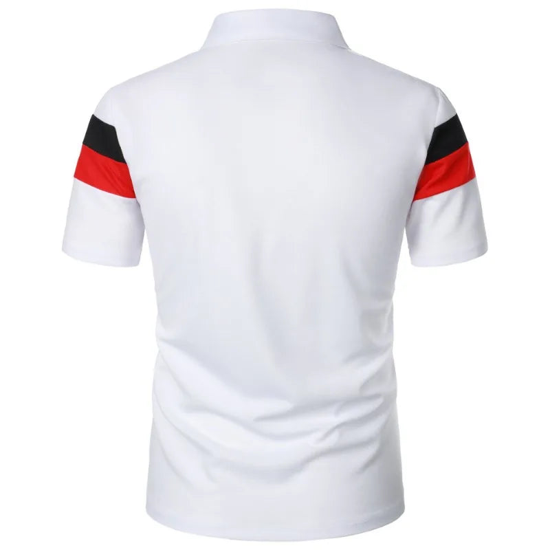 Summer Luxury Polo Shirt Mens Polo Large T Shirts Stritching Shorts Sleeve Turn-down Collar Business Tee Shirt Sweatwear 6XL
