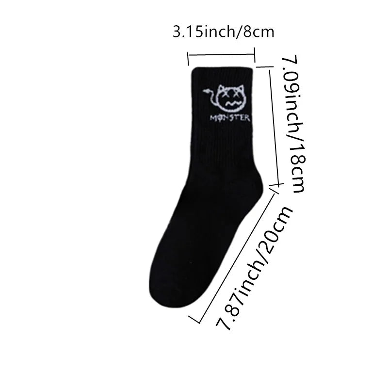 Noxwear - 10 pairs of men's sports socks, casual, breathable, and versatile. Ghost face graffiti personalized socks