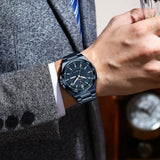 Noxwear - POEDAGAR Sport Original Men Clock Quartz Date Week Luxury Man Wristwatch Waterproof Luminous Stainless Steel Men's Watches Reloj