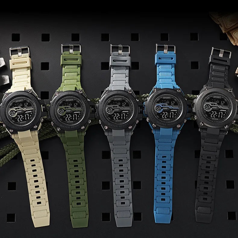 Noxwear - Multifunction Men's Sports Watch Waterproof Luminous Alarm Clock Men LED Digital