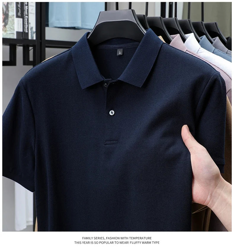 Noxwear - Men's 100% Cotton Polo Shirt - Summer Casual Breathable Tee,19 Colors,Ideal for Golf and Sports,Business Casual,Silk-Like Finish