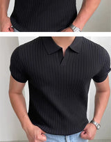 Noxwear - Summer Sports And Leisure Slim Fit T-Shirt Fashionable Men's Golf Polo Shirt Open Neck Breathable Quick Drying Short Sleeved Top