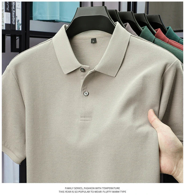 Noxwear - Men's 100% Cotton Polo Shirt - Summer Casual Breathable Tee,19 Colors,Ideal for Golf and Sports,Business Casual,Silk-Like Finish