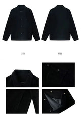 Noxwear - Winter Fashion Jacket Men's Lapel Autumn and Winter New Corduroy Jacket  Retro Slim Fitting Jacket for