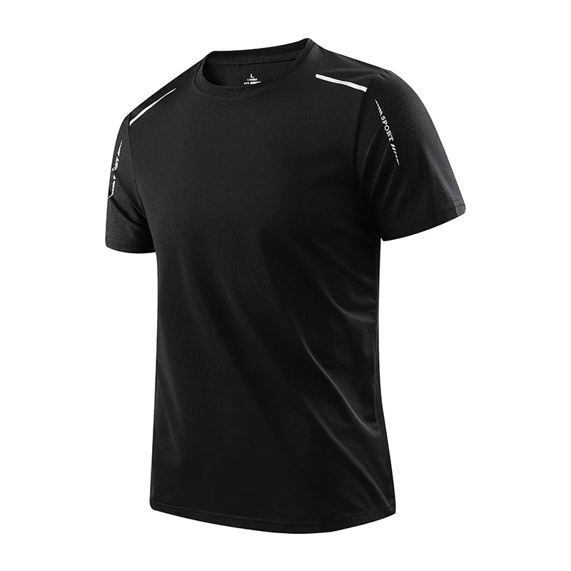 Noxwear - CHRLCK Men's Running Quick Drying T-shirts Breathable Hiking Fishing Tees Soft Elasticity Outdoor Sports Short Shirt Summer