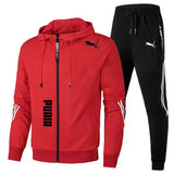 Noxwear-Men's Spring Autumn Tracksuit Set Long Sleeve Hoodie And Joggers 2-Piece Fitness Running Sportswear Casual Clothing