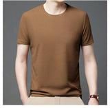 Noxwear - New Summer Waffle Round Neck Short Sleeved T-shirt for Men's Short Sleeved Top