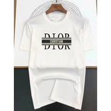 Noxwear - Summer Men's Fashion Short-sleeved Basic Minimalist Style Printed Pattern Pure Cotton T-shirt, Women's Casual Premium T-shirt