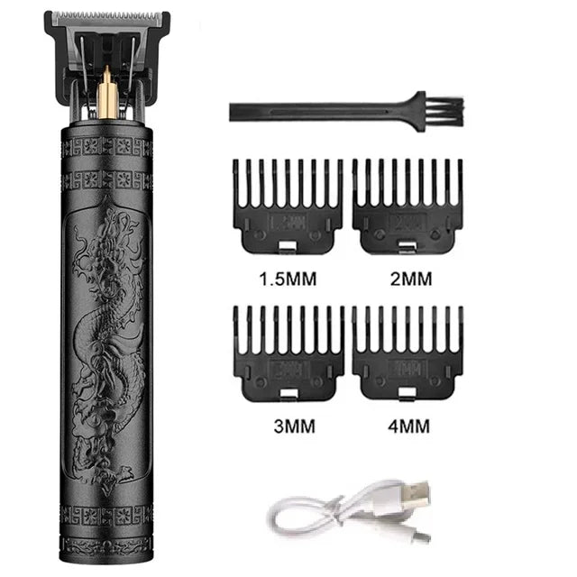 Noxwear - T9 Vintage Men's Electric Hair Clipper Beard Trimmer/Rechargeable Hair Cutting Machine With Nose Hair Trimmer Kit Boyfriend Gift