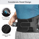 Noxwear - Lower Back Brace with 6 Stays Anti-skid Orthopedic Lumbar Support Breathable Waist Support Belt for Men Women Gym Pain Relief