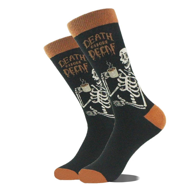 Noxwear - Cotton Happy Funny Socks Men Alien Planet Shark Crazy Design Sokken Unisex Novelty Dinosaur Crew Skateboard Calcetines Hombre