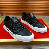 Noxwear - European New Shoes for Men Genuine Leather Casual Shoes Trend Print Flats Skateboard Shoes Youth Street Sneakers