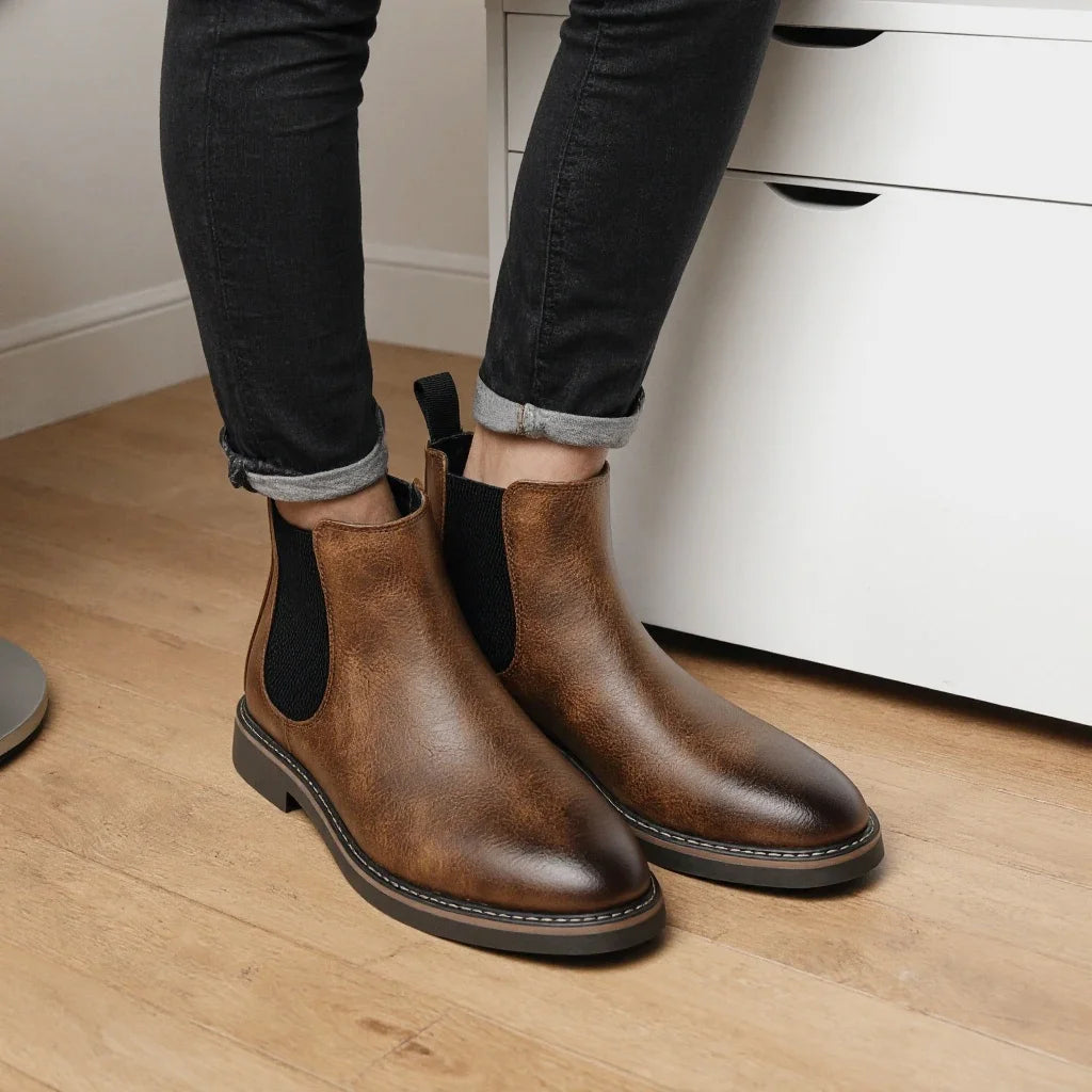 Noxwear - 2026 Men Chelsea Boots Ankle Boots For Men Retro Comfortable Brand Retro Fashion