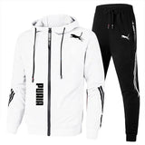 Noxwear-Men's Spring Autumn Tracksuit Set Long Sleeve Hoodie And Joggers 2-Piece Fitness Running Sportswear Casual Clothing