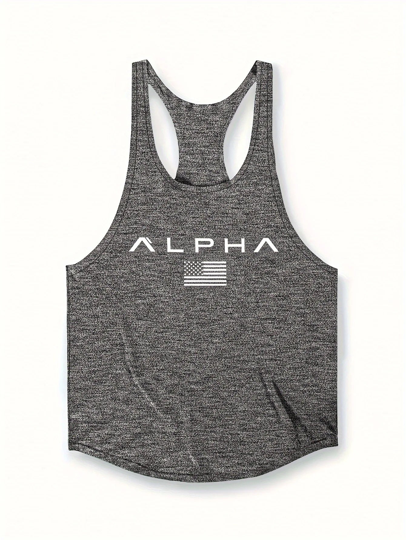 Noxwear - Cross-border European Size Alpha Men's Printed Round-neck Fitness Vest, Undershirt, Muscle Quick-drying Basketball Vest