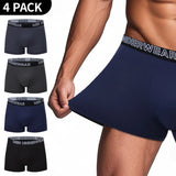 Noxwear - 4/10piece Men's European And American Size Printed Fashionable Underwear Comfortable Plus Size Boxer Shorts Casual Sports Shorts