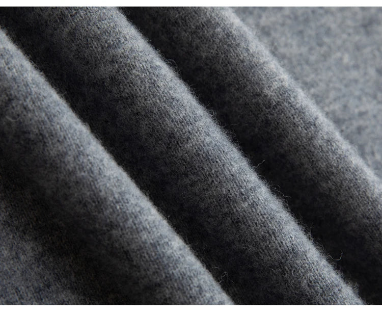 Noxwear - 100% Merino wool men's lapel short sleeved sweater T-shirt new knitted casual business men's pullover sweater wool T-shirt summe