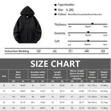 Noxwear - Men's Casual Thicken Hoodies Autumn Winter Long Sleeve Pullover Fashion Loose Solid Color Sweatshirt Spring Warm Outdoor Hoody