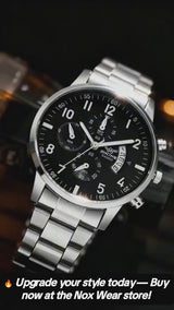 Noxwear - 1PC Men's Luxury Watch Fashion Business Calendar Men's Steel Belt Watch