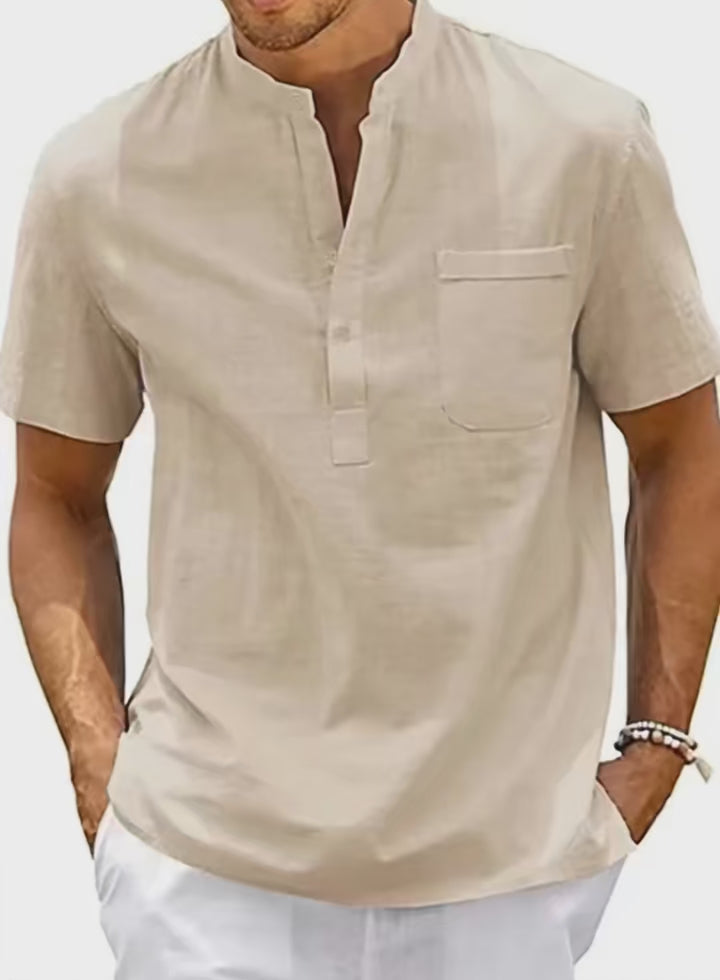 Noxwear - Linen Henley Beach Shirt