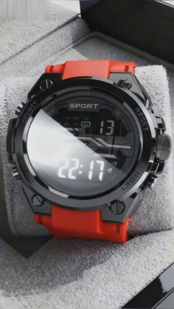 Noxwear - Multifunction Men's Sports Watch Waterproof Luminous Alarm Clock Men LED Digital